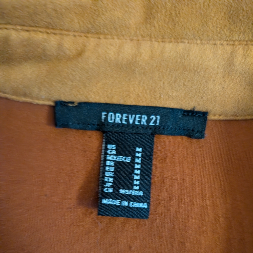 Forever 21 Tan Fringe Suede-Look Jacket - Picture 5 of 6